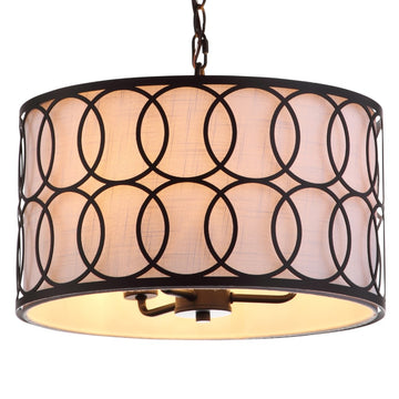 Loop 16" Metal LED Pendant - JONATHAN Y